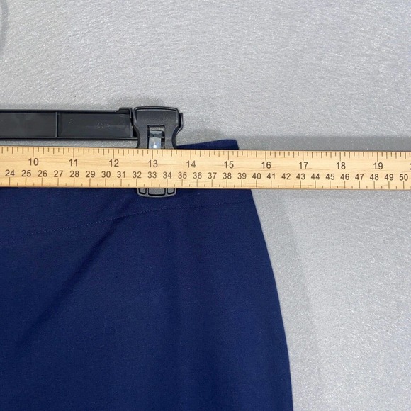 Chicos Pants Womens 0.5 Blue Dark Pockets High Waisted Flared Business Casual - Picture 3 of 14